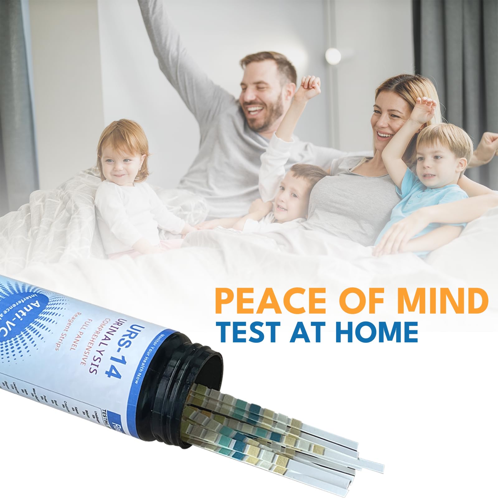 Home daily health monitoring with URS urine test strips
