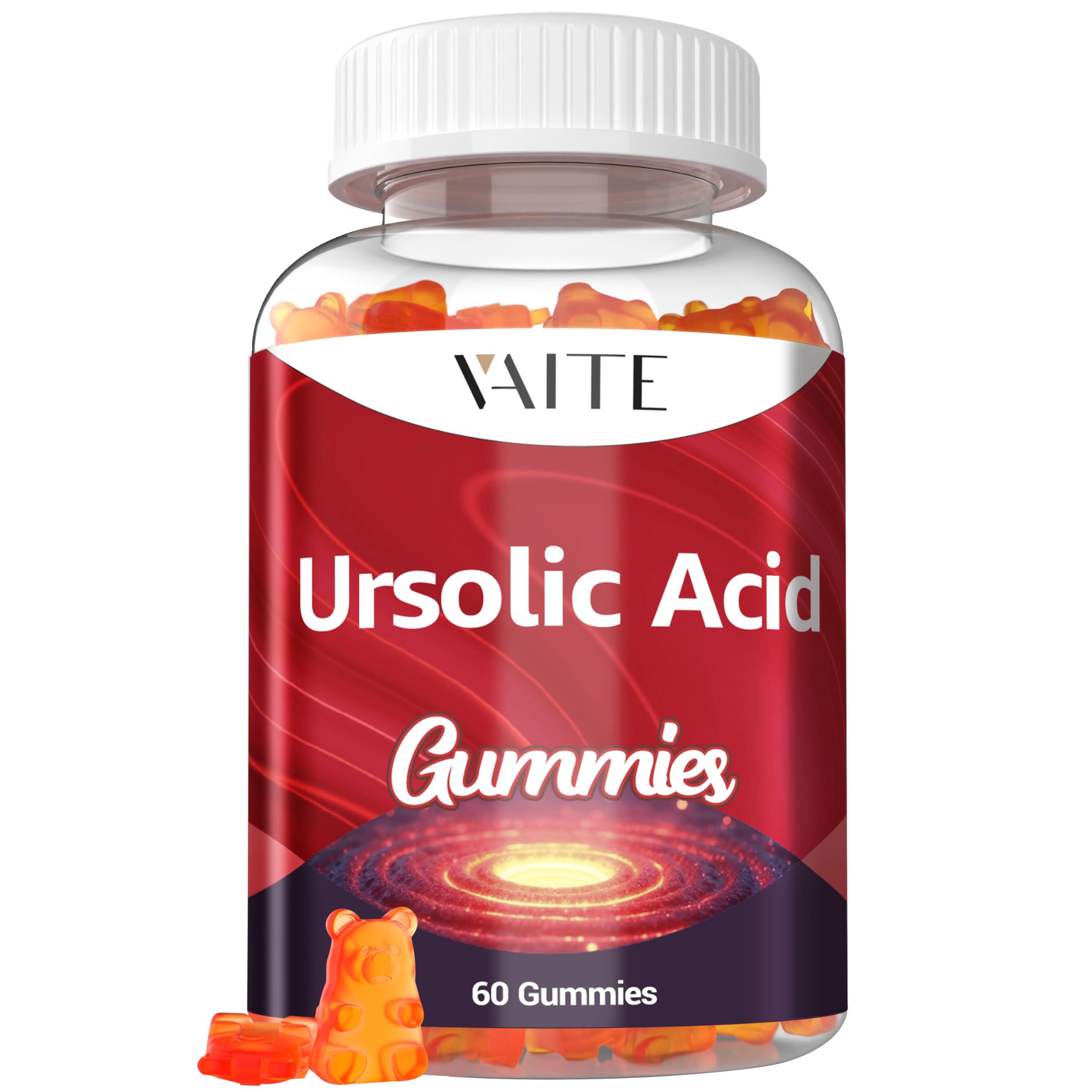 Bottle of Ursolic Acid 300mg vegan gummies