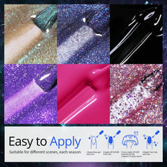 UR SUGAR Black Base Gel provides a deep foundation for dramatic effects.