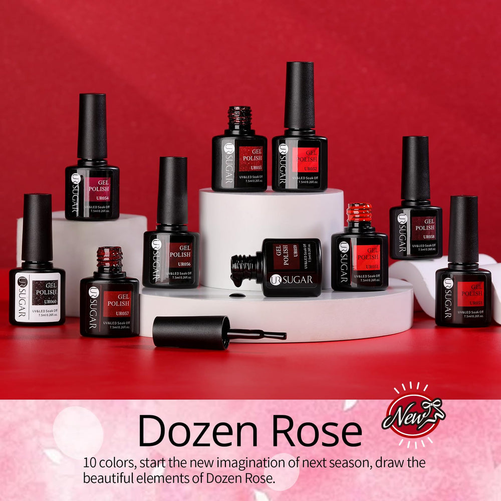 UR SUGAR bloody red bottle offers intense color for statement nails.
