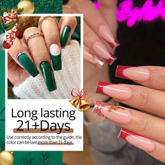 UR SUGAR Glitter Red gel polish bottle adds sparkling party accent.