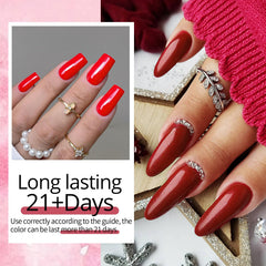 UR SUGAR dark red bottle showcases bold, sophisticated manicure options.