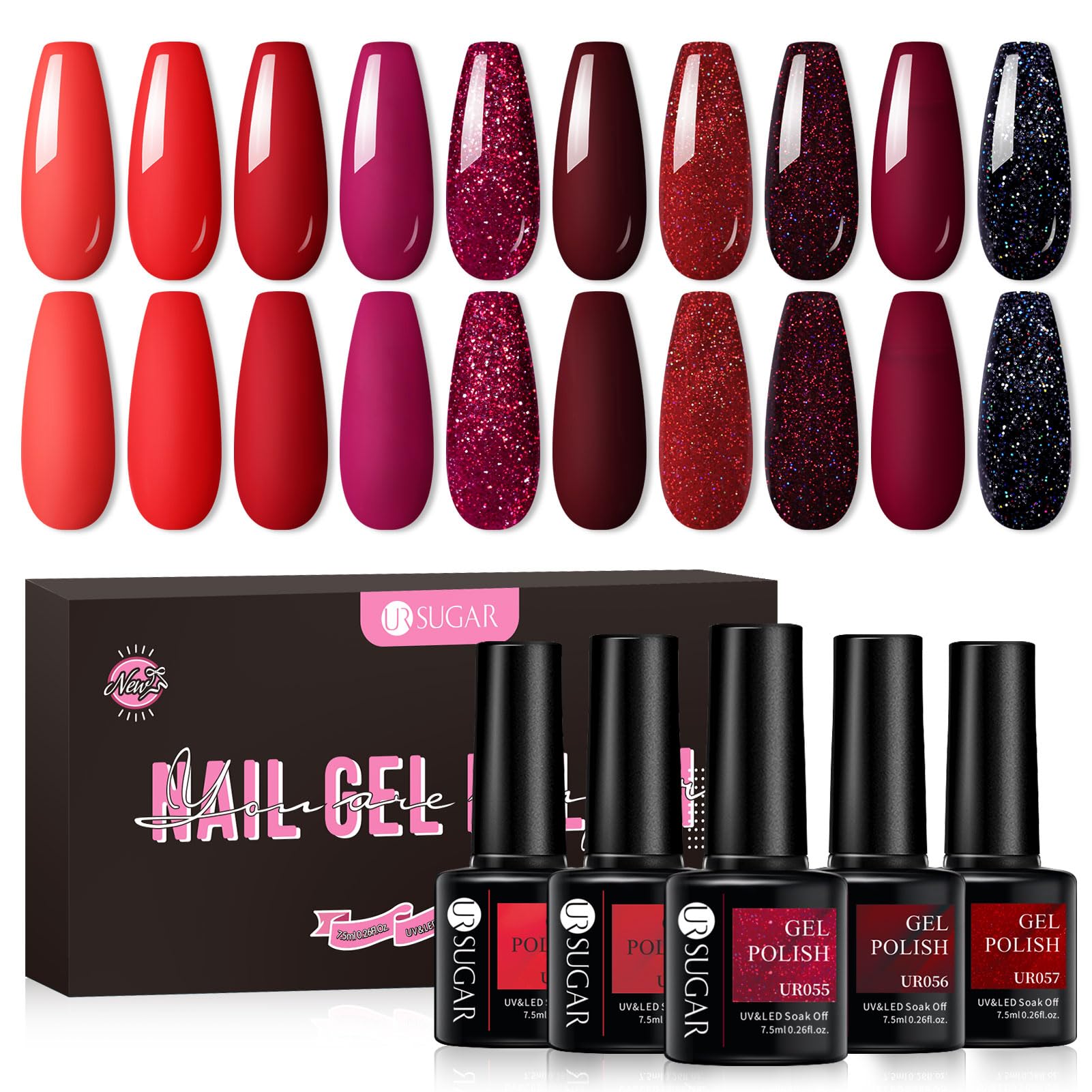 UR SUGAR red series packaging photo shows gift-ready set for all seasons.