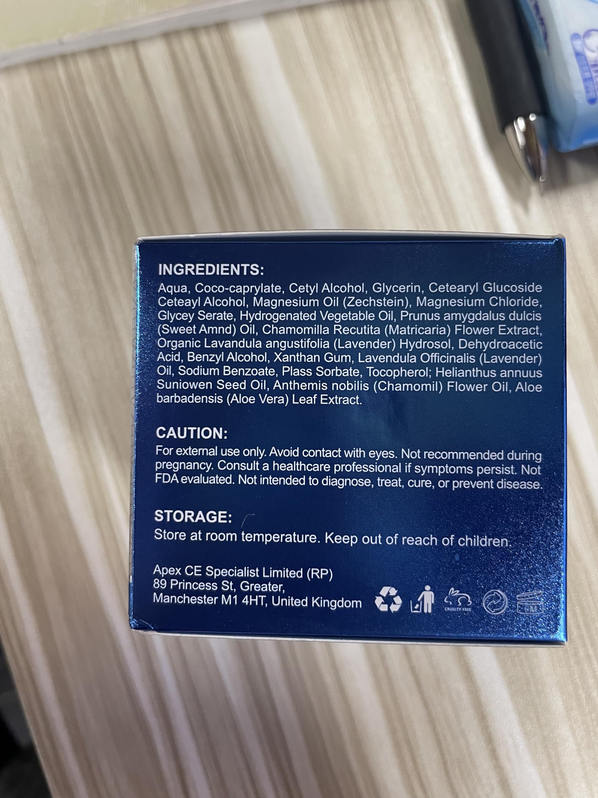 Close-up of Uruses Magnesium Cream texture shows rich, easily absorbed formula