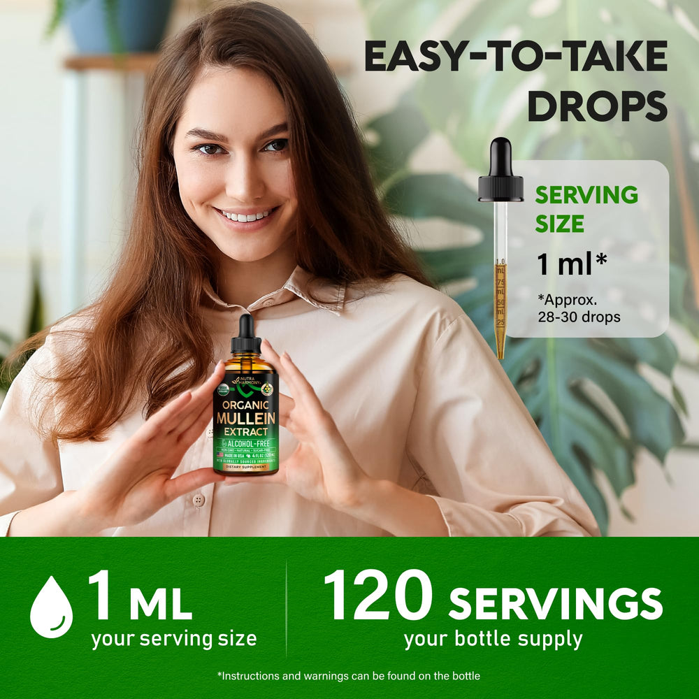 Made in USA mullein drops packaging