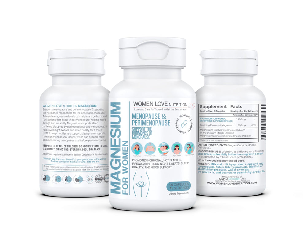 Product packaging: US-made, vegan, gluten-free, non-GMO, cruelty-free magnesium supplement