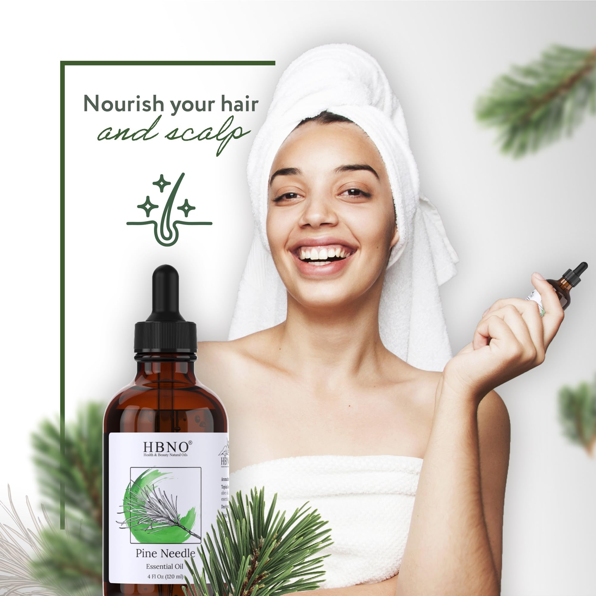 USA-bottled pine needle essential oil from HBNO California
