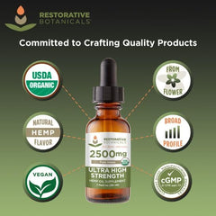USA-grown certified organic hemp extract illustration