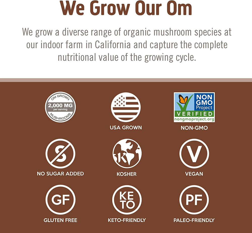 OM Mushrooms grown in Southern California