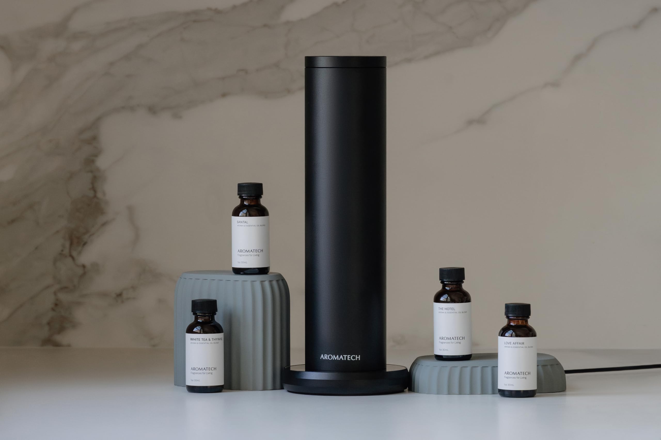 USA-made AromaTech Leather & Tobacco aroma oil bottle