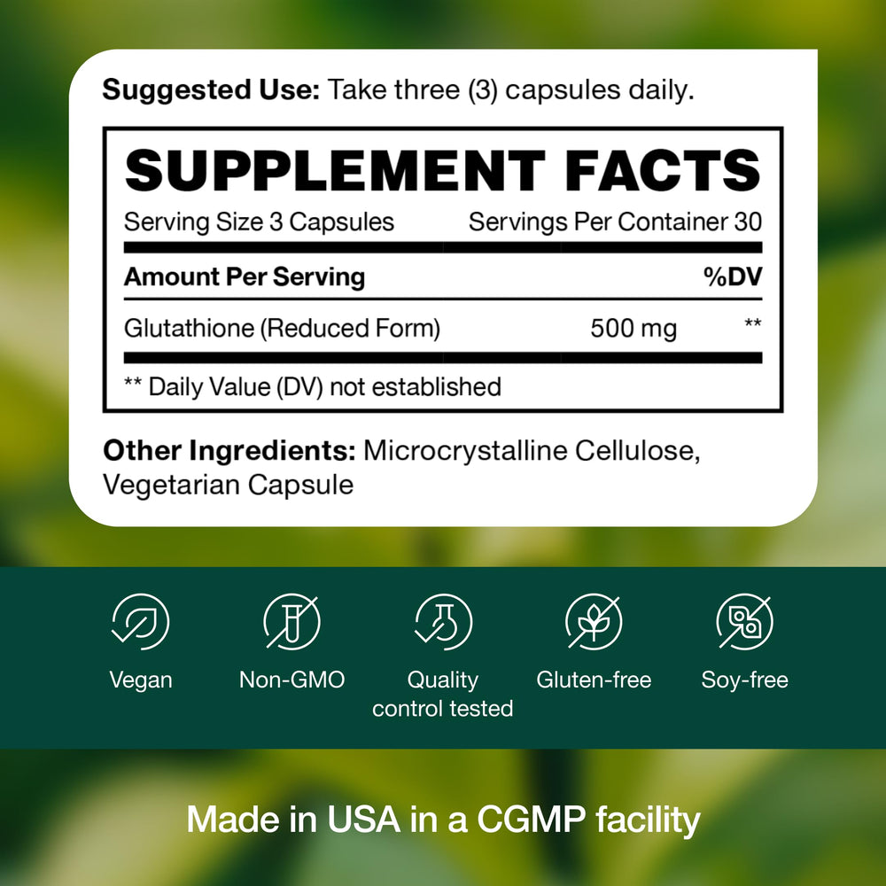 Made in USA in a cGMP facility with FDA registration
