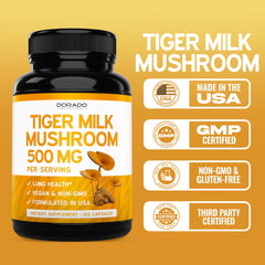 USA-made manufacturing facility with GMP certification for Tiger Milk Mushroom