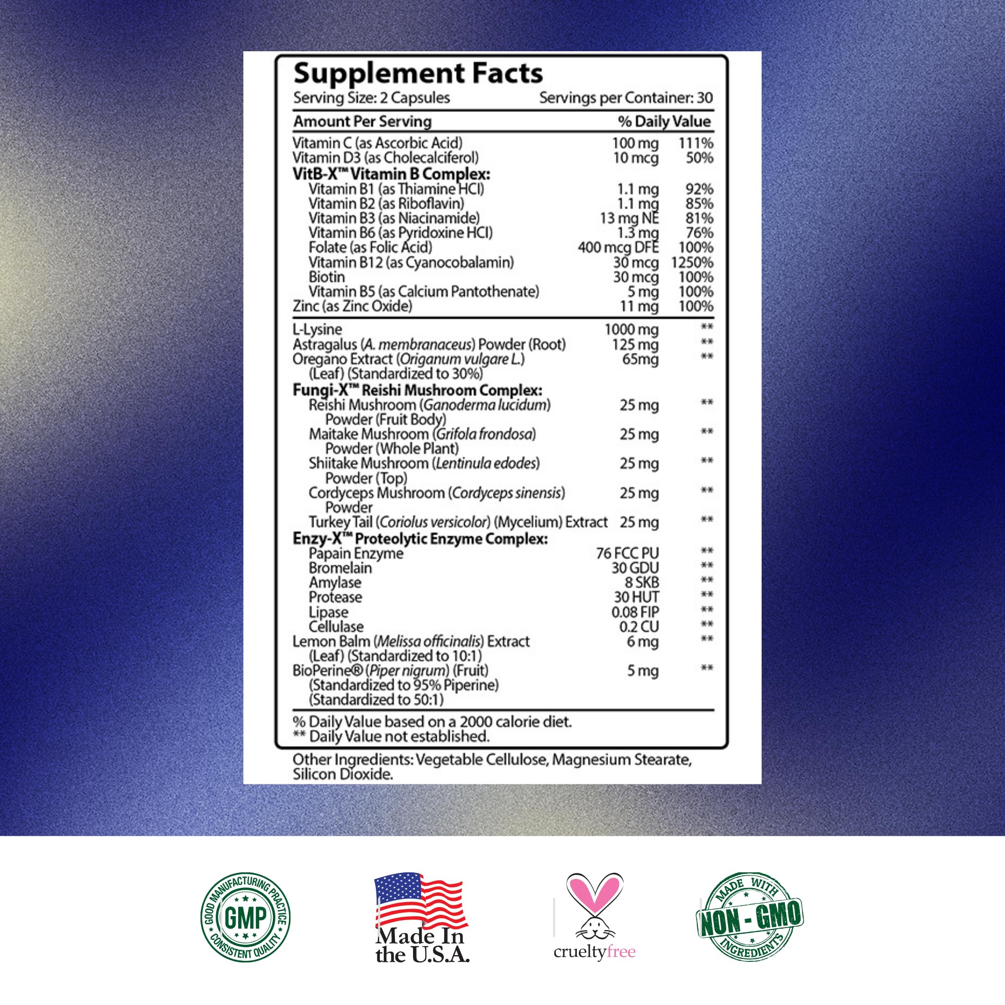 Made in USA GMP-certified facility seal