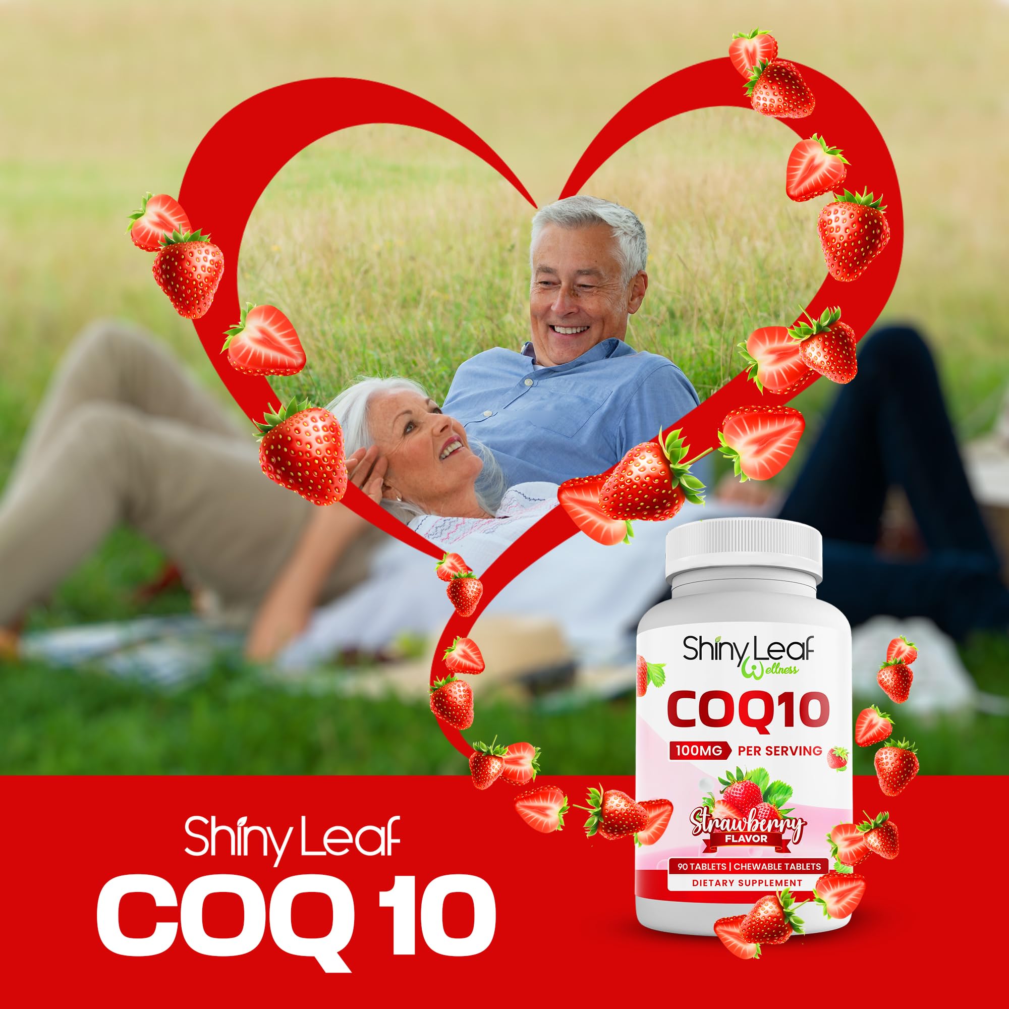 USA-made label on Shiny Leaf CoQ10 product