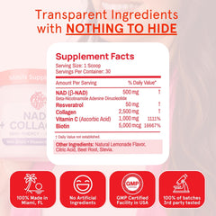 USA-made NAD collagen supplement produced in a GMP facility
