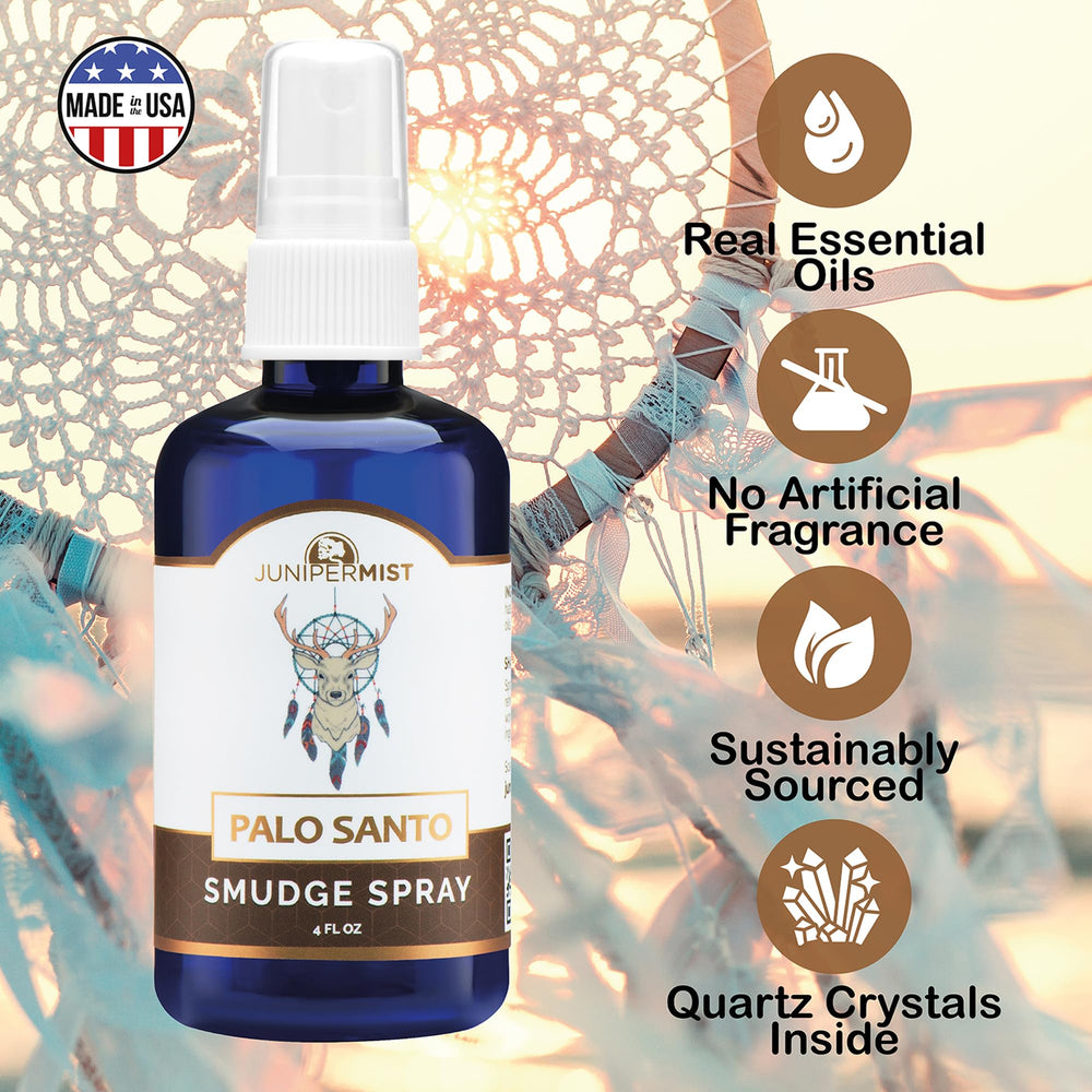 Handmade in the USA: Palo Santo and Sage Smudge Spray packaging