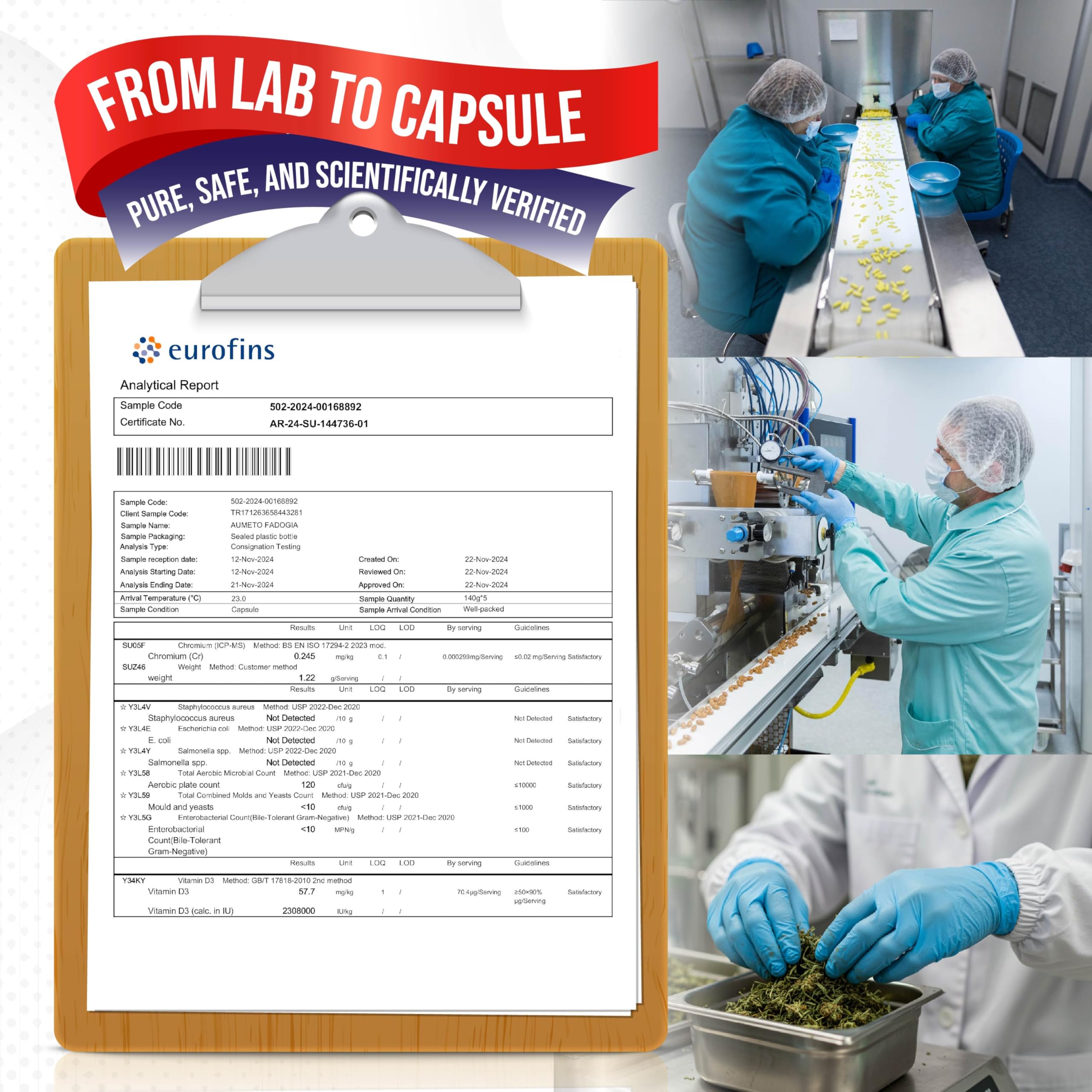 Made in the USA with third-party testing seal