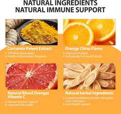 USA-made vegan and gluten-free turmeric drink powder packaging