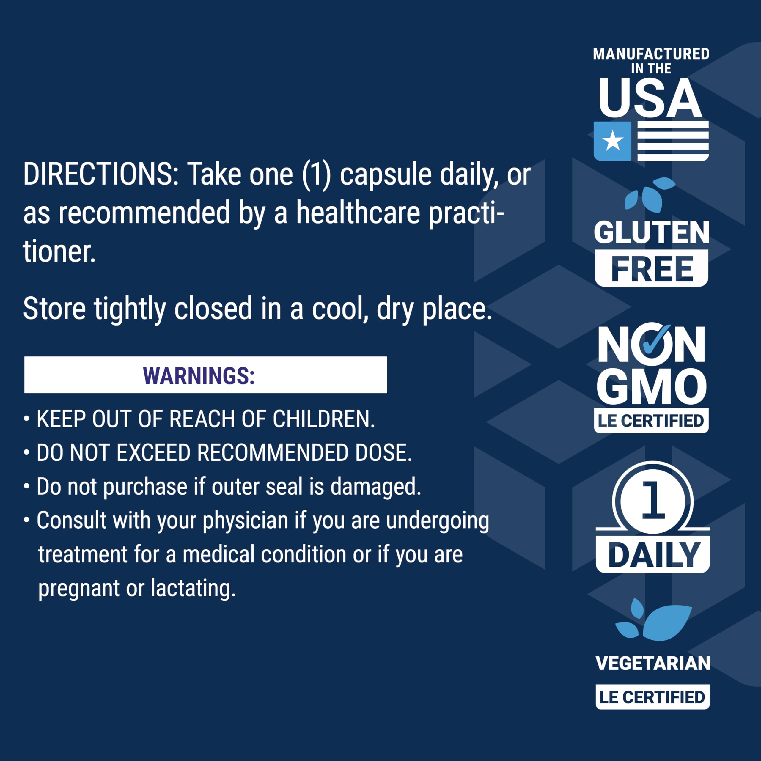 Made in the USA badge for lactoferrin supplement