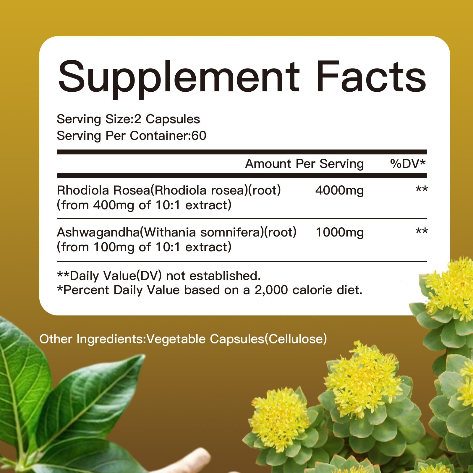 Made in USA sticker on capsule bottle