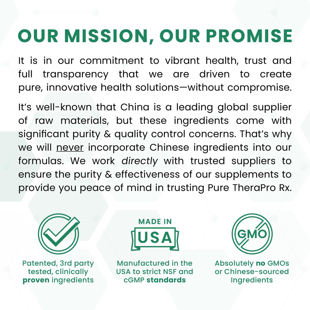 USA manufactured in NSF and GMP-certified facility