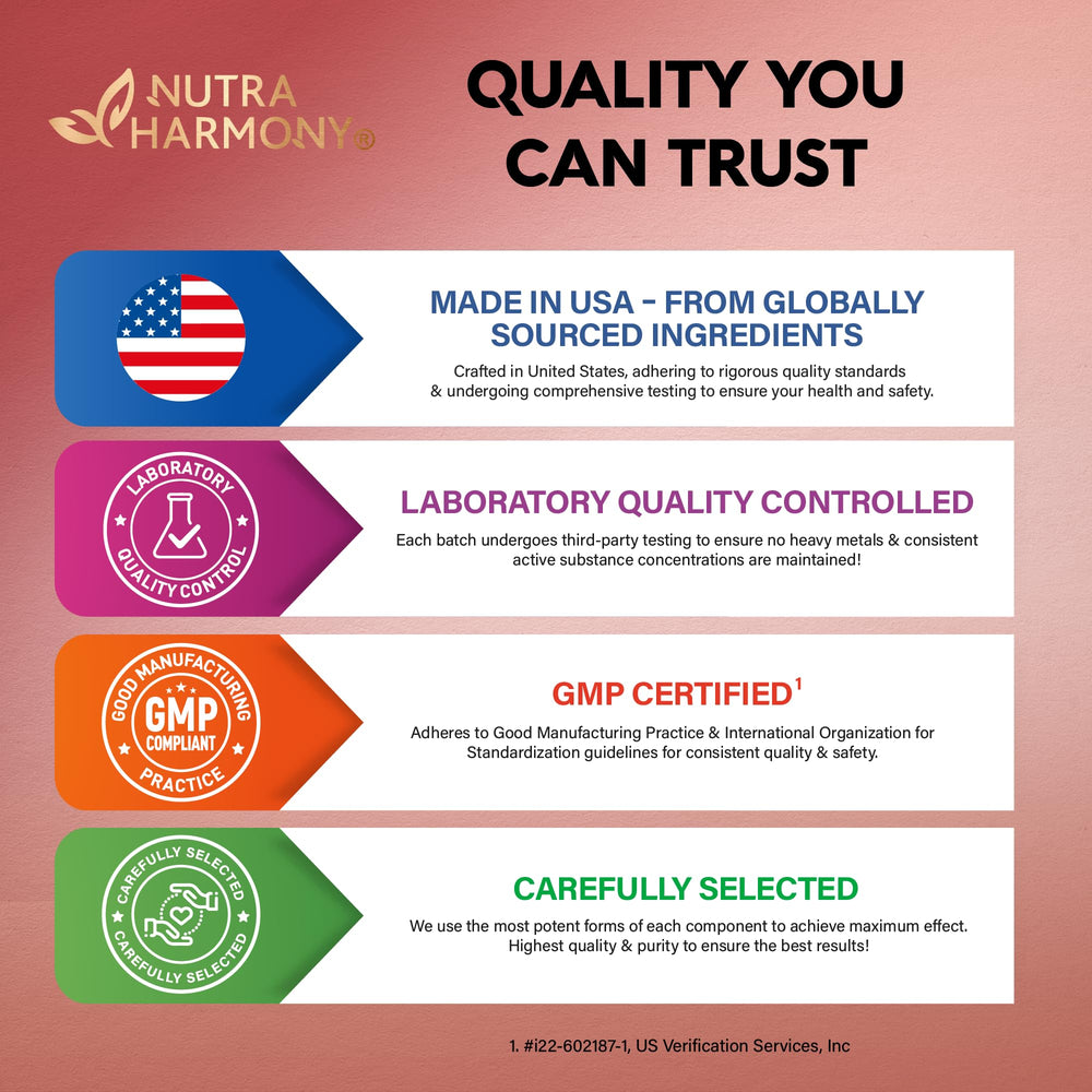 Made in USA quality control mark for third-party testing and GMP certification