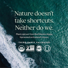 USDA Organic vegan gluten-free calcium supplement bottle