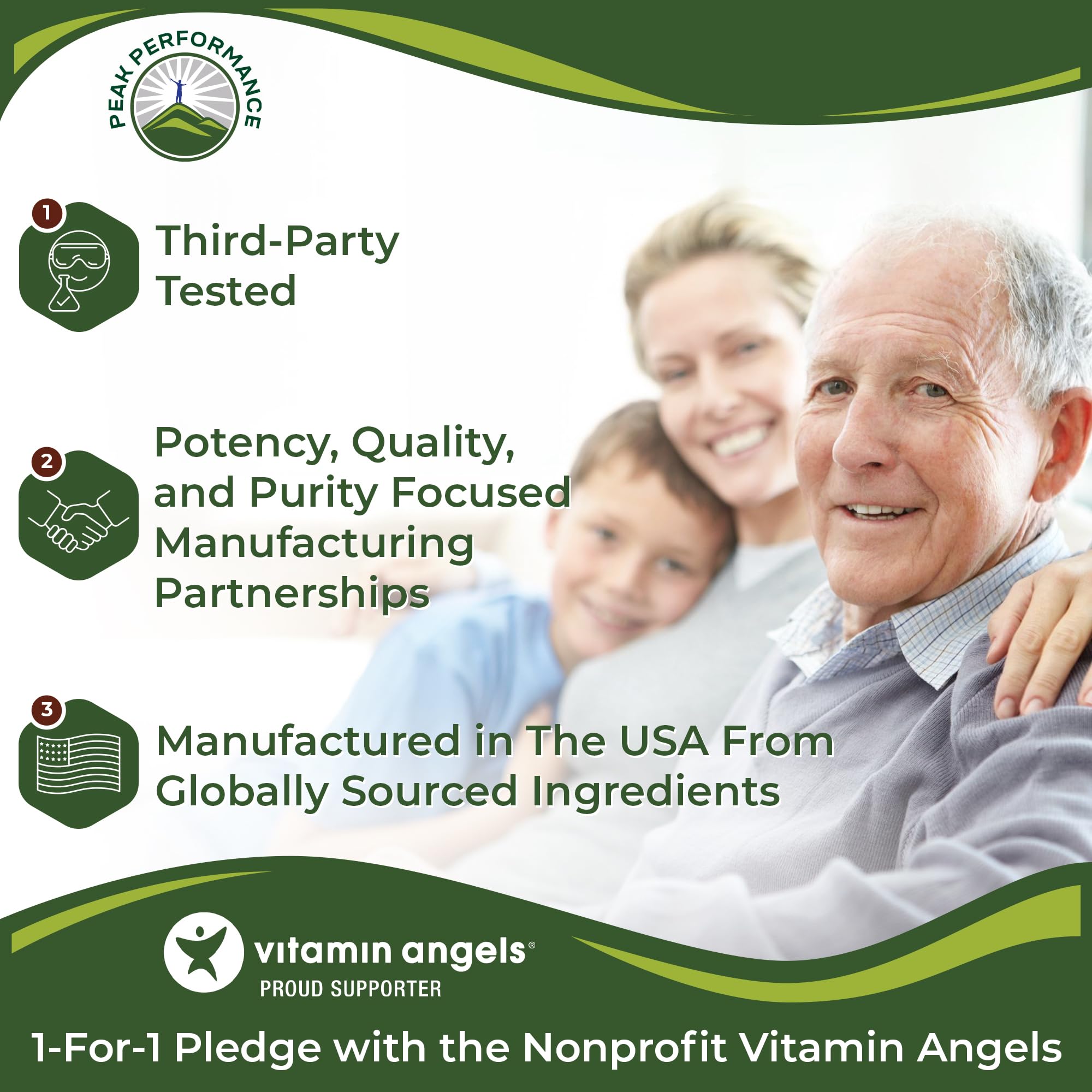 USA-tested pills with Vitamin Angels donation program