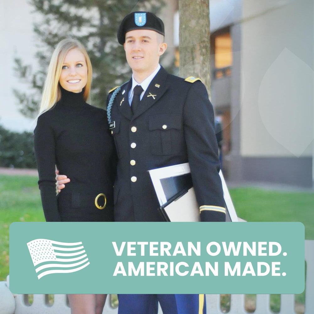 USA-made veteran-owned badge and certification