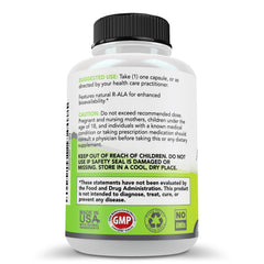 USA-made seal on alpha lipoic acid packaging.