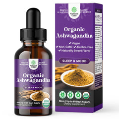 USDA Organic Ashwagandha Liquid Drops 30ml bottle