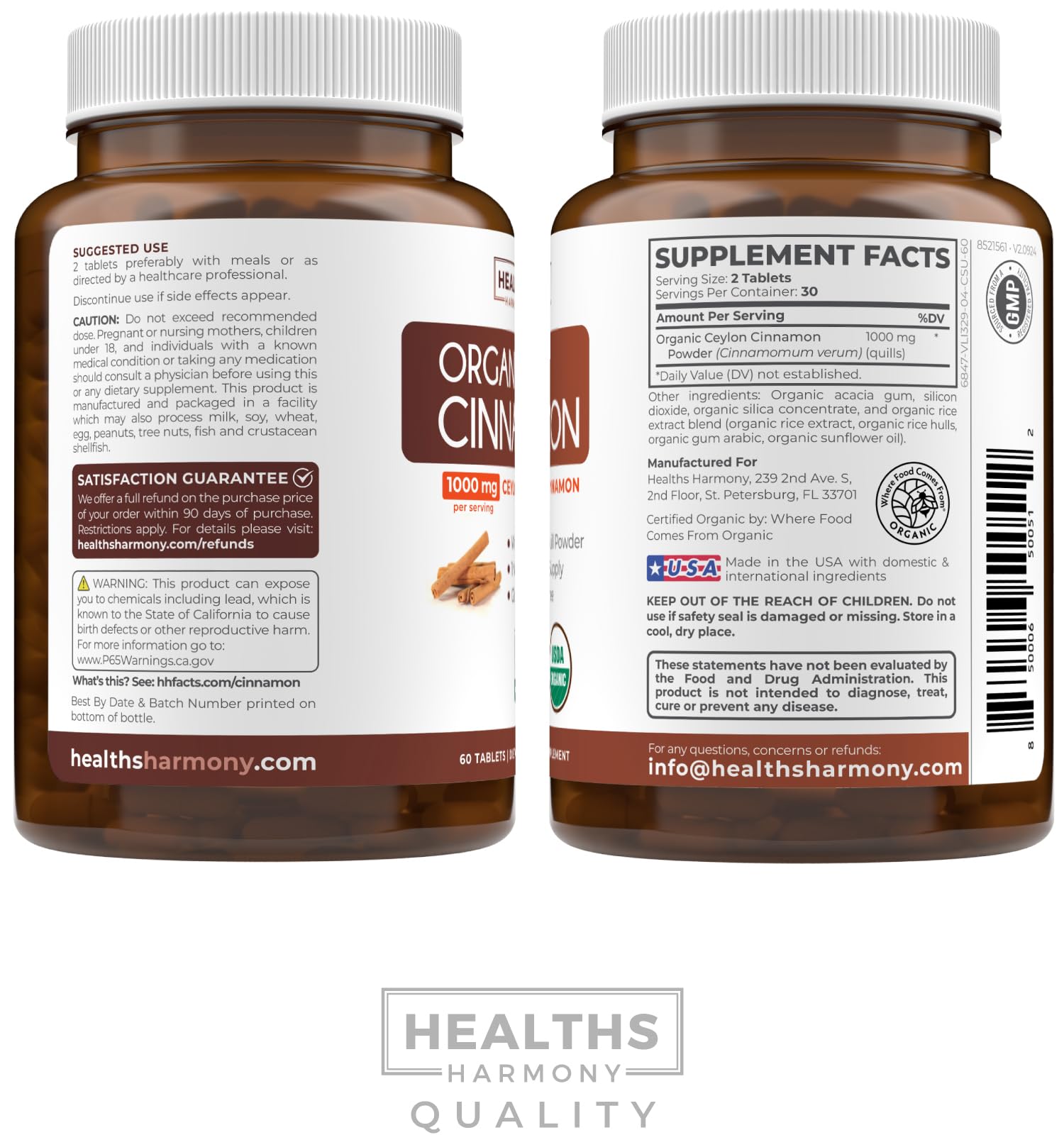 One-month supply of cinnamon pills shown
