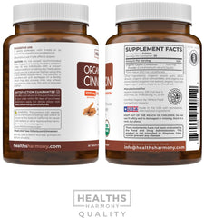 One-month supply of cinnamon pills shown