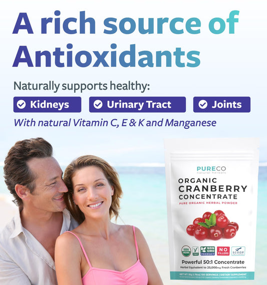 Cranberry concentrate powder container and label