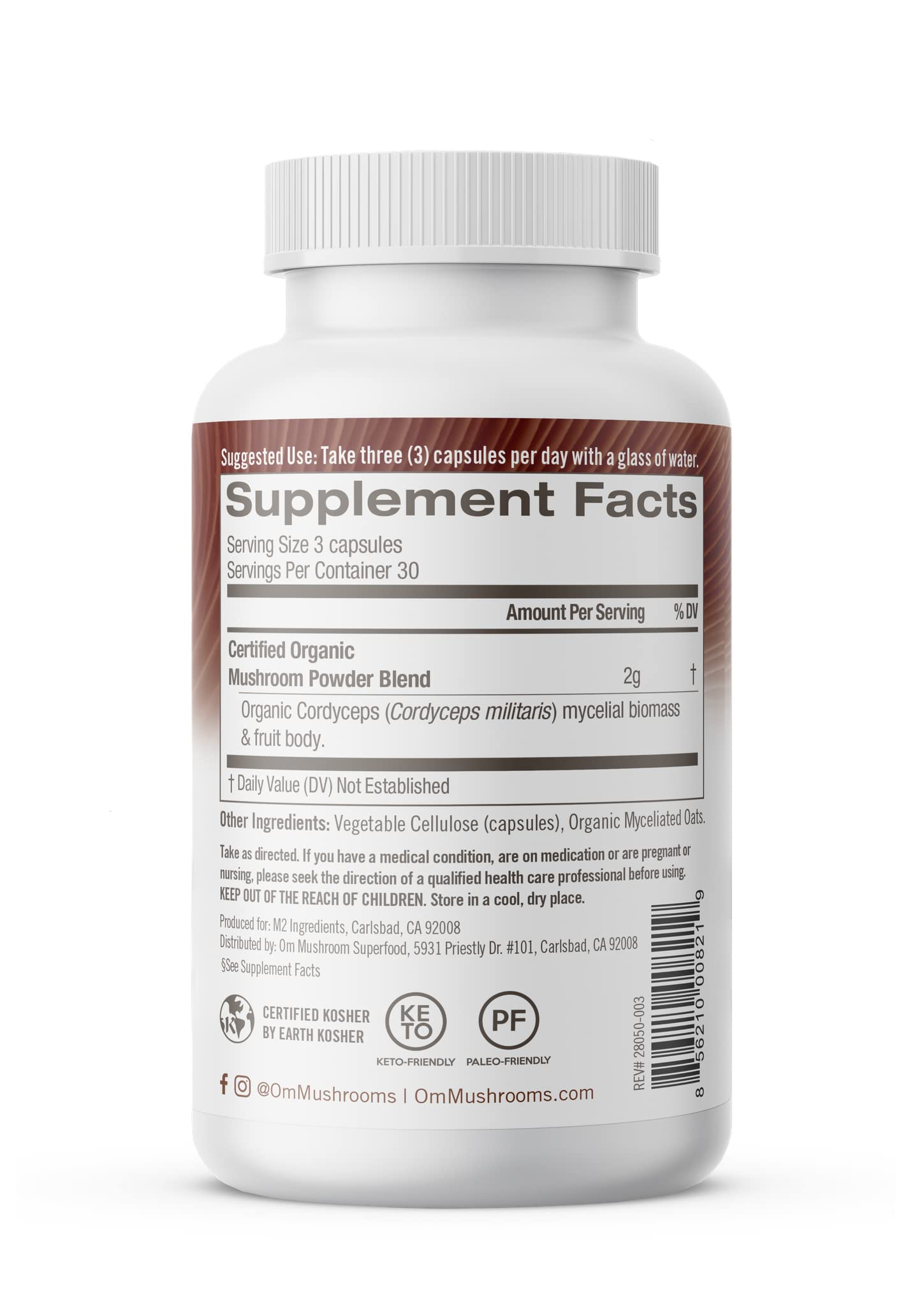 Product certifications: USDA Organic, Non-GMO, gluten free, vegan