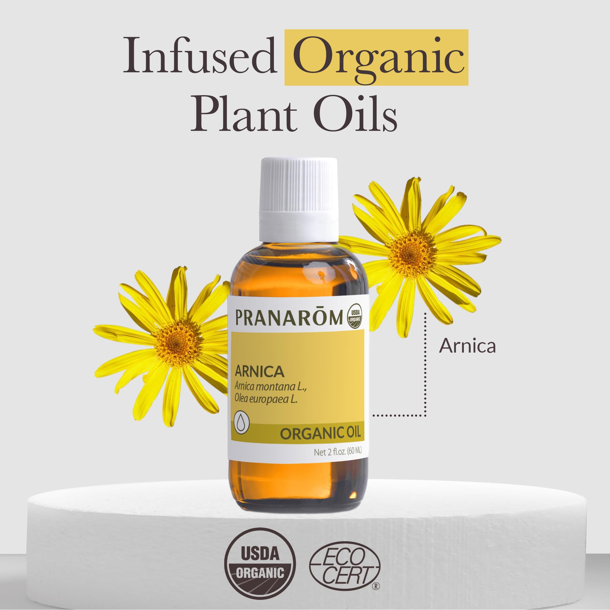 USDA Organic label on Pranarom Arnica Oil