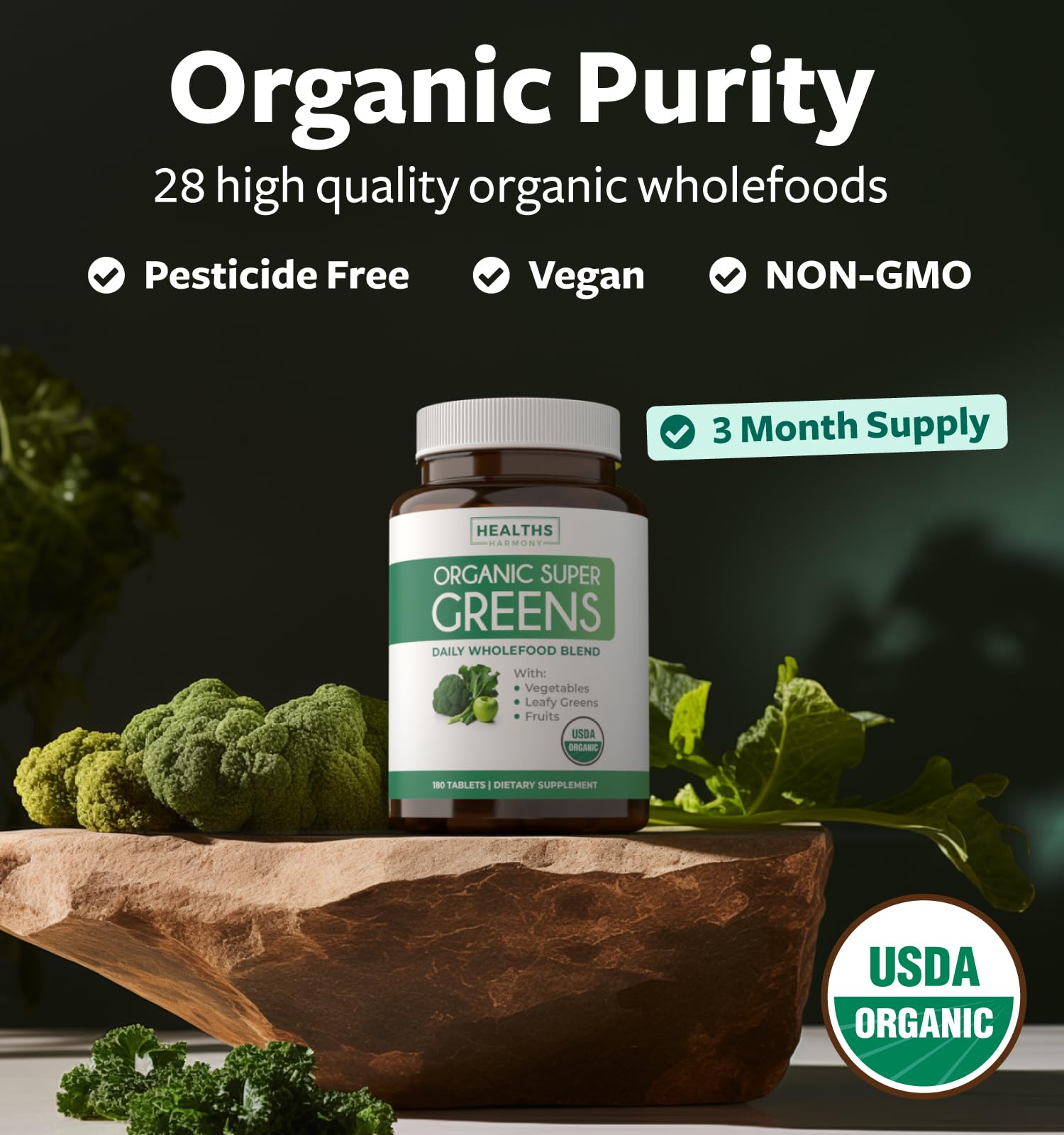 Barley grass, broccoli, spinach among greens