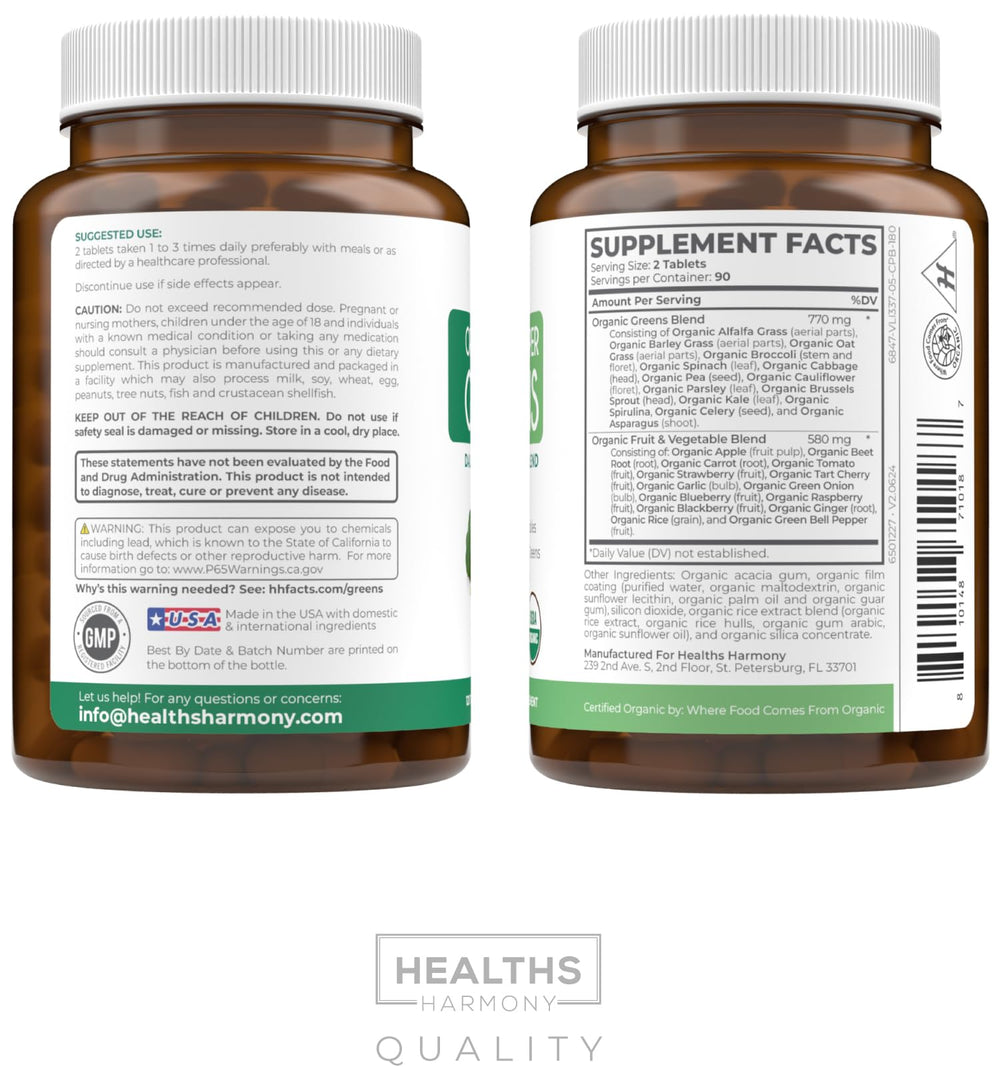 Adult taking a daily greens tablet