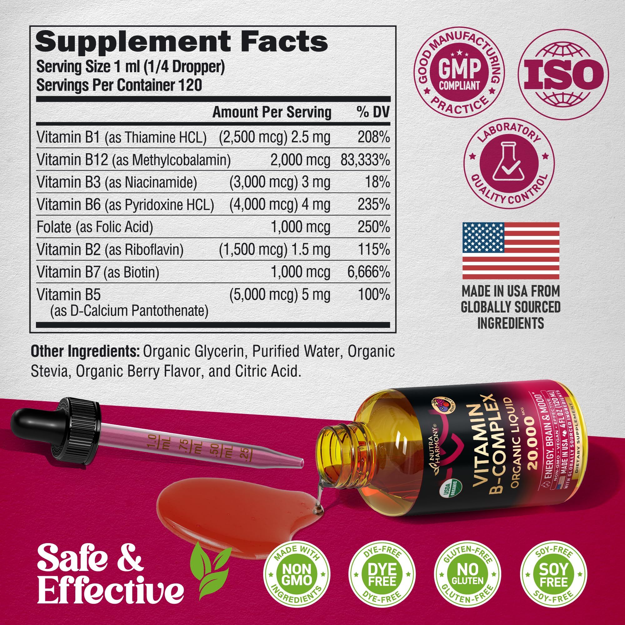 B1 B2 B3 B6 B7 B9 vitamins in the complex