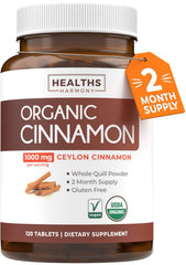 USDA Organic Ceylon Cinnamon Pills bottle hero image