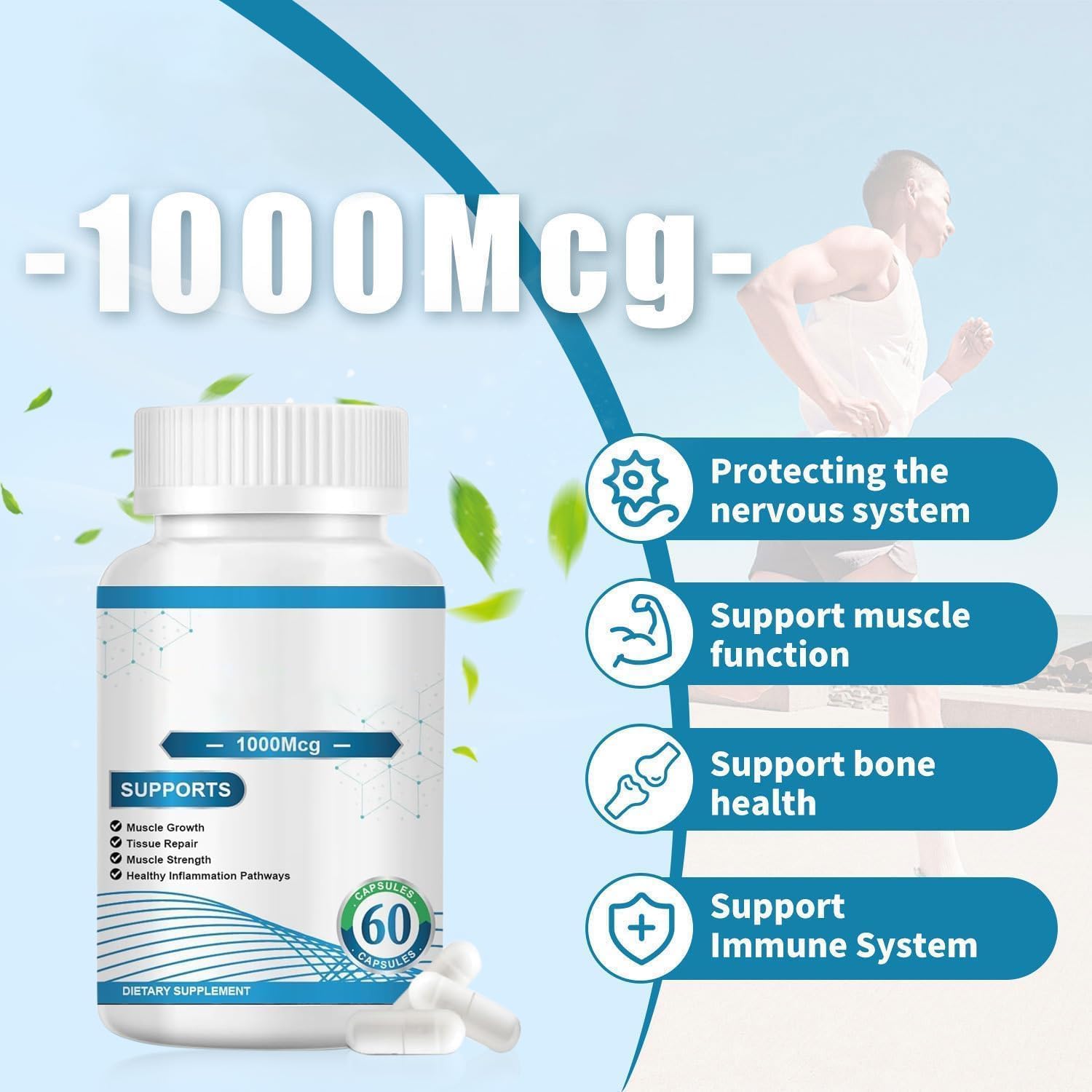 Non-GMO and gluten-free labeling on USHJNV 157 Capsules