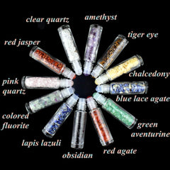 USRommaner natural crystal chips add chakra accents