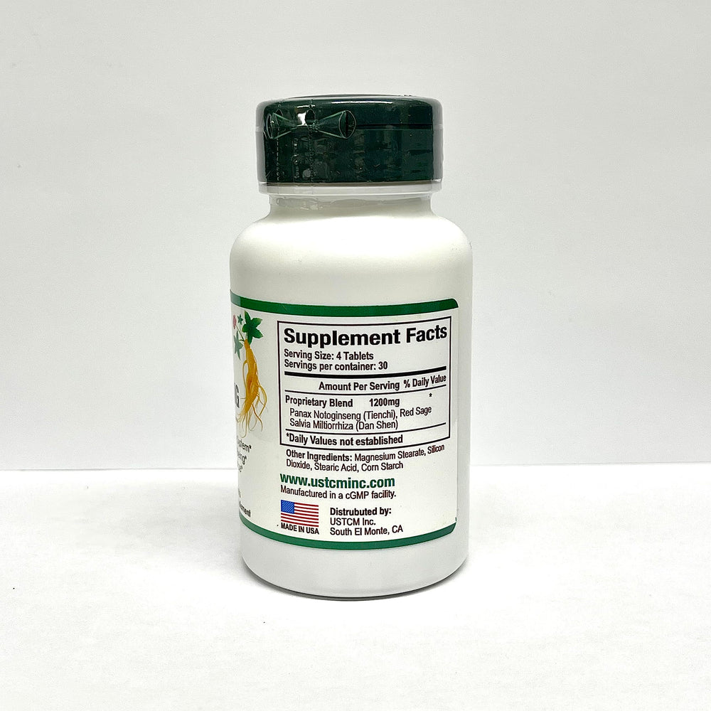 Close-up of Panax Notoginseng tablets