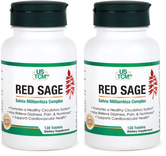 USTCM Red Sage Complex bottle with 120 tablets (pack of 2)