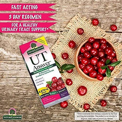 Nutrition facts for UT Answer bottle