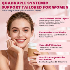 Beef organs: uterus, ovary, liver, kidney, and heart powders