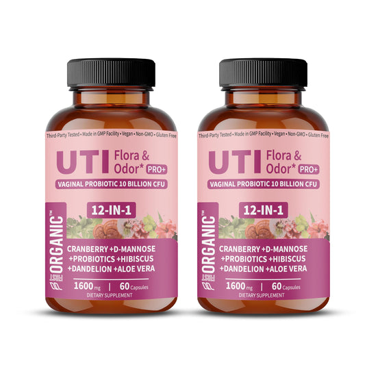 UTI Flora & Odor Pro+ Pack 2 – Front of bottle