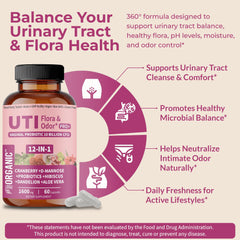 Vaginal probiotics blend in UTI Flora & Odor Pro+
