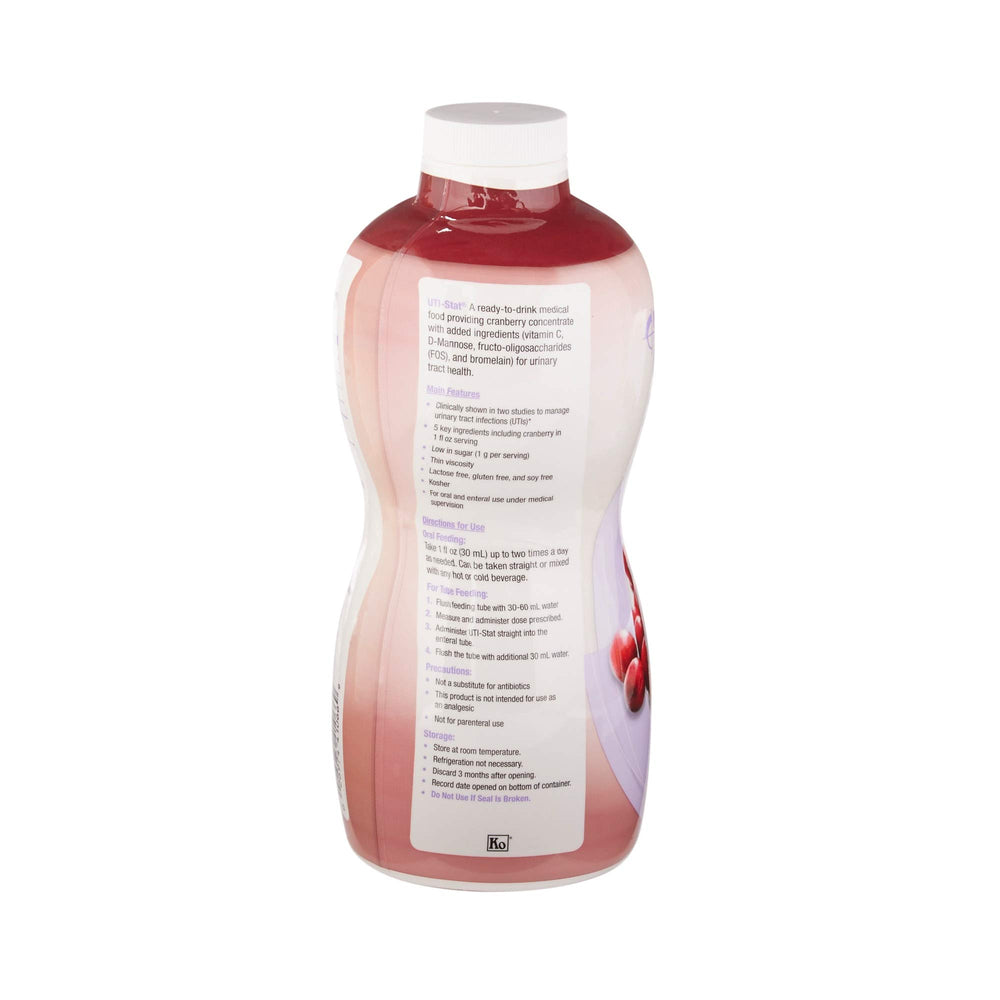 Ready-to-drink UTI-STAT for urinary tract health, cranberry flavor, 30 servings per bottle