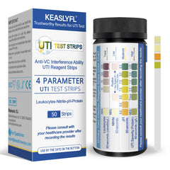 4-in-1 UTI test strips for women and men.